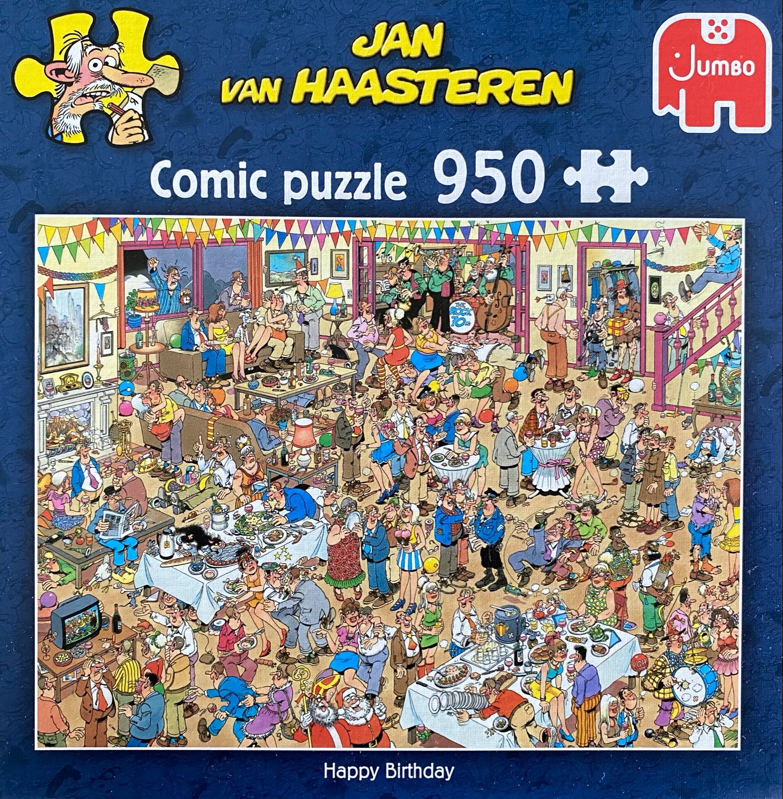 Jan van Haasteren - Happy Birthday - als nieuw, Hobby en Vrije tijd, Denksport en Puzzels, Ophalen, 500 t/m 1500 stukjes, Gebruikt