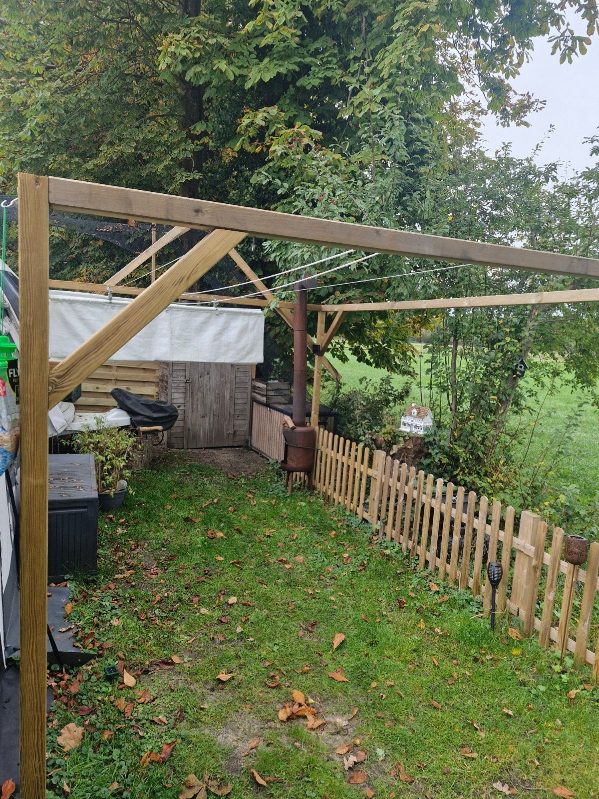 Pergola met schauwdoek, Tuin en Terras, Ophalen, Zo goed als nieuw, Overige typen