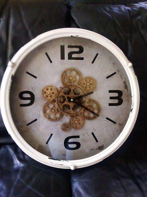 Klok, vintagelook, Ophalen, Zo goed als nieuw, Analoog, Wandklok
