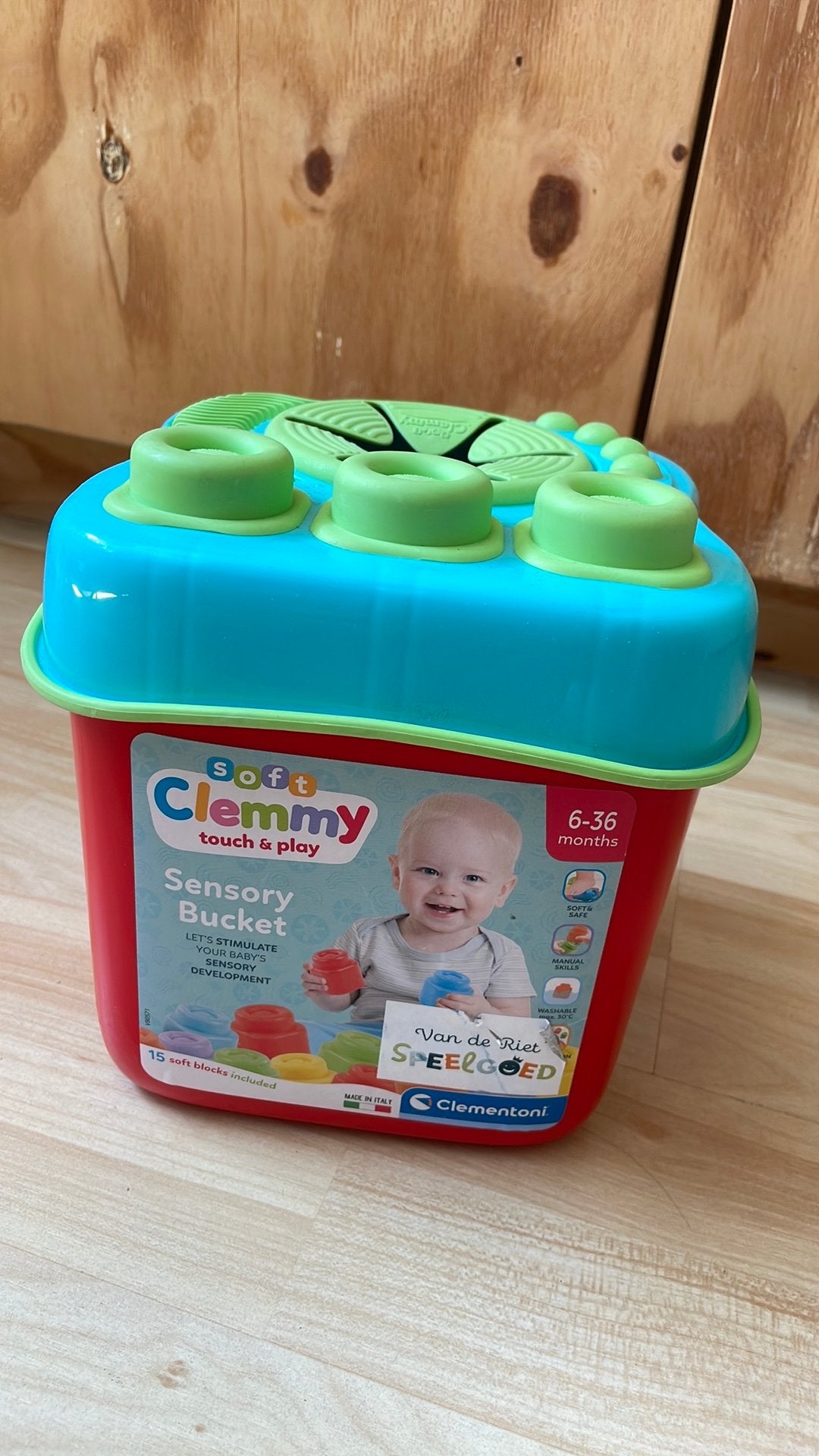 Clemmy sensory bucket - speelgoed 6-36 maand, Ophalen, Zo goed als nieuw, Overige merken