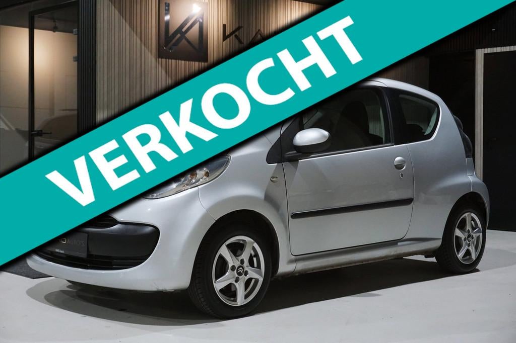 Citroen C1 1.0-12V Amb. LED Navi Elek R Lmv Cv Nwe koppeling, Voorwielaandrijving, Stof, Gebruikt, Zwart