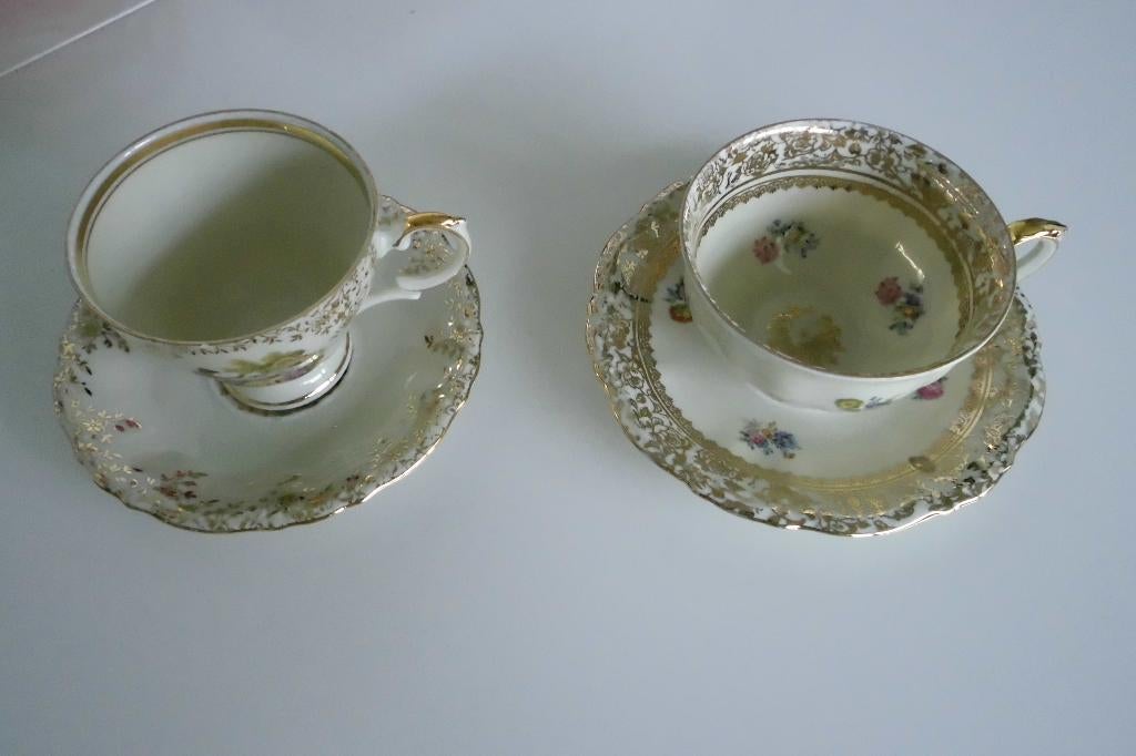 kop en schotels royal ascot, Ophalen of Verzenden, Gebruikt, Porselein, Kop en/of schotel