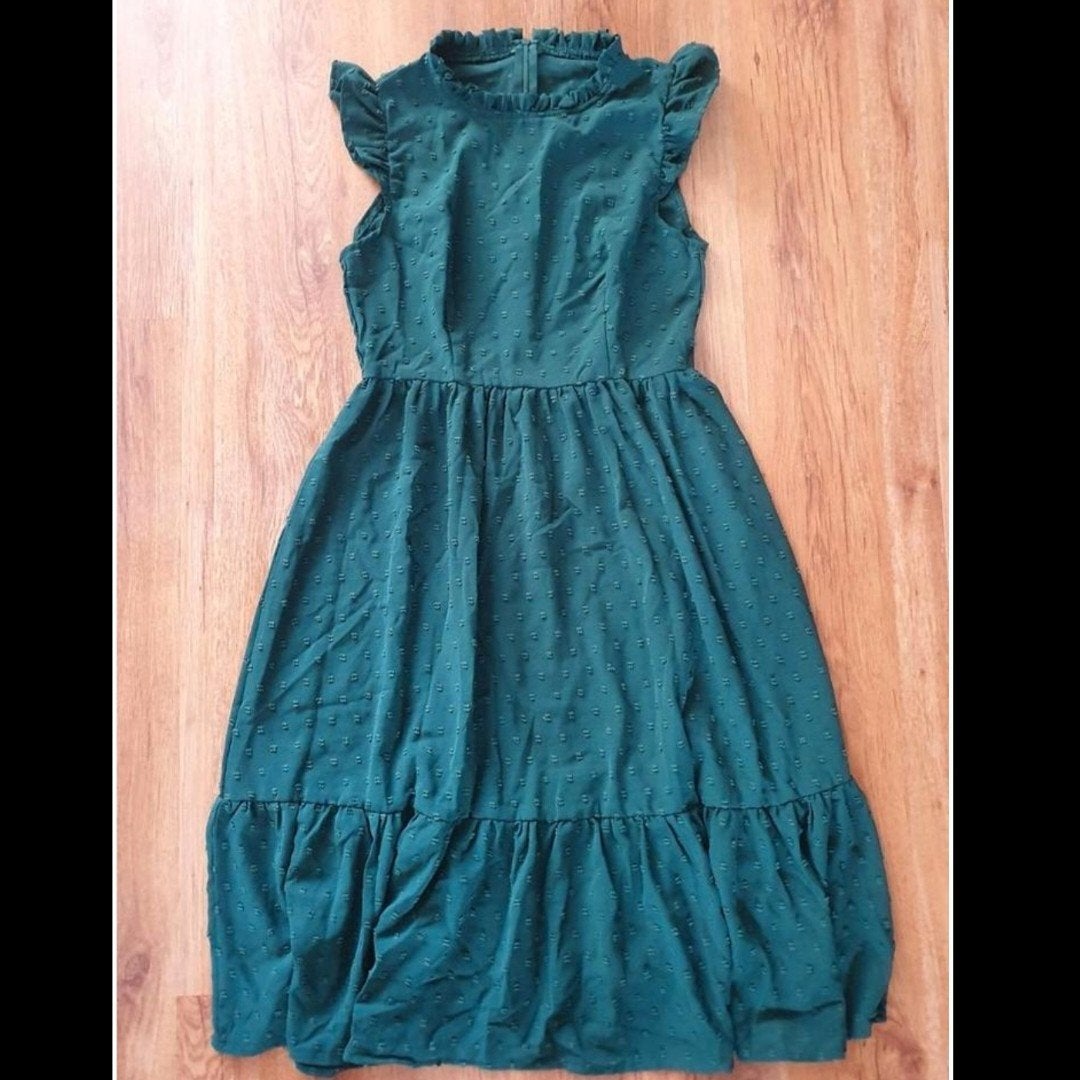 Nette donkergroene zomerjurk • SHEIN • Maat S, Ophalen of Verzenden, Zo goed als nieuw, SHEIN, Maat 36 (S)