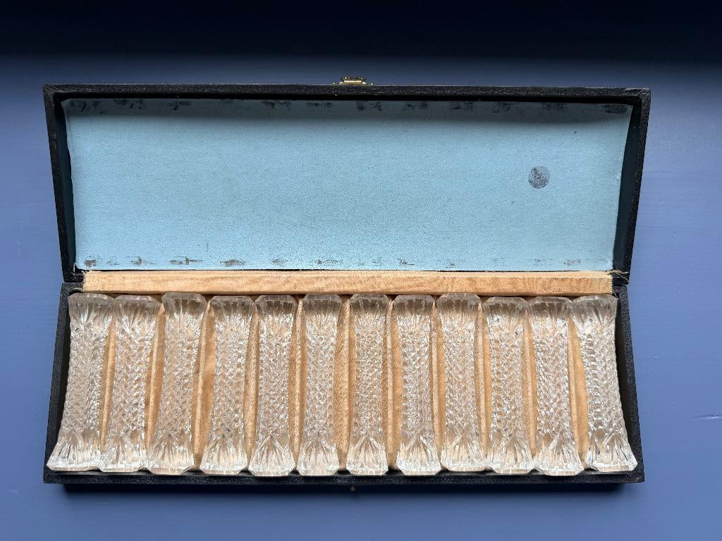 Vintage kristallen messenleggers, Ophalen