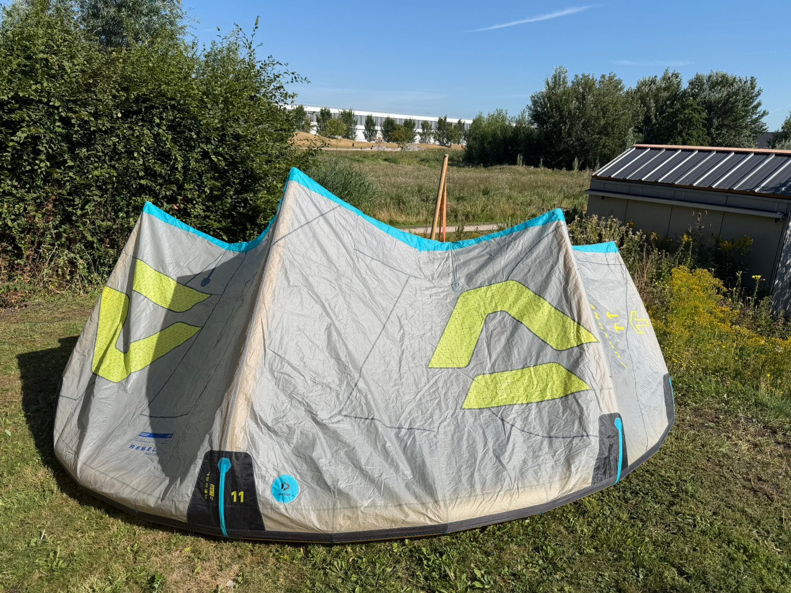 Duotone Rebel D/Lab 11m light grey 2025, Geen board, Zo goed als nieuw, Kite, 11 m²