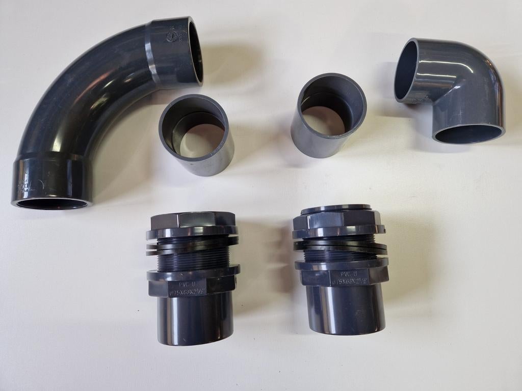 Nieuw diverse pvc onderdelen vijver 63mm hoge kwaliteit, Ophalen of Verzenden, Nieuw, Overige typen