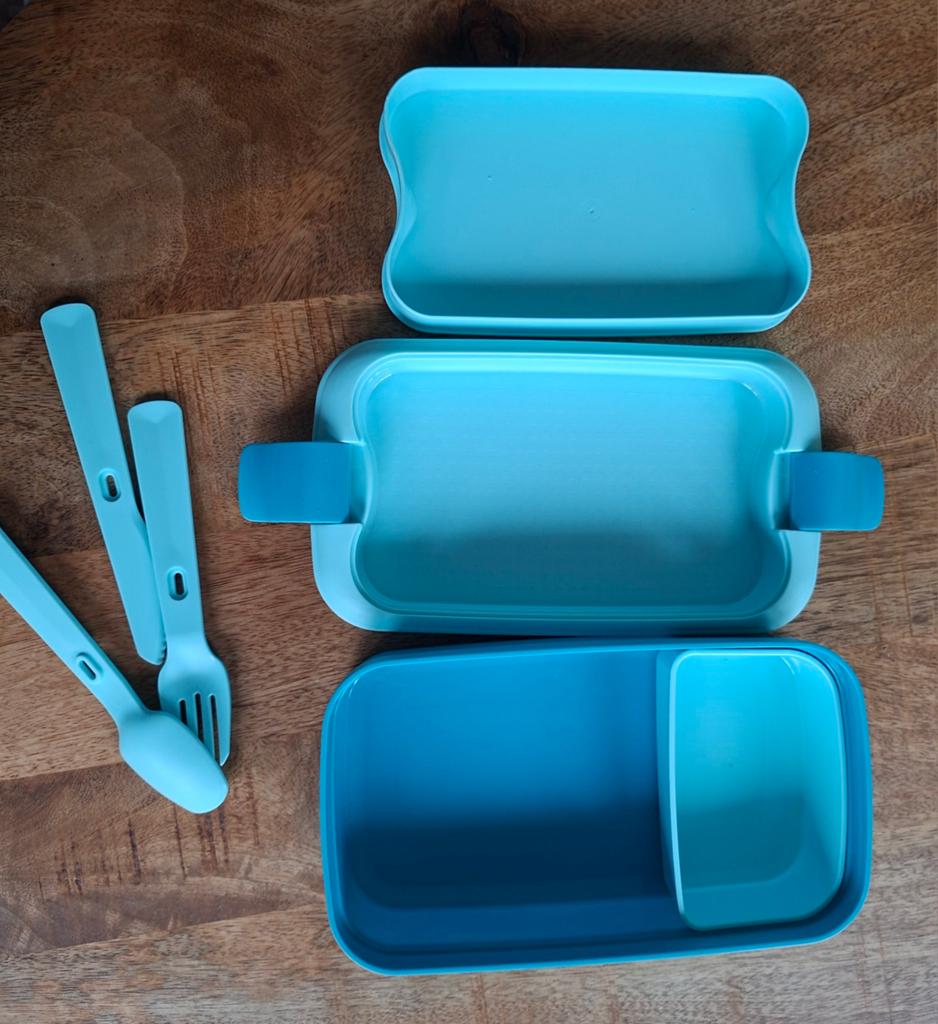 Curver bakje met bestek, Blauw, Kunststof, Ophalen of Verzenden, Zo goed als nieuw