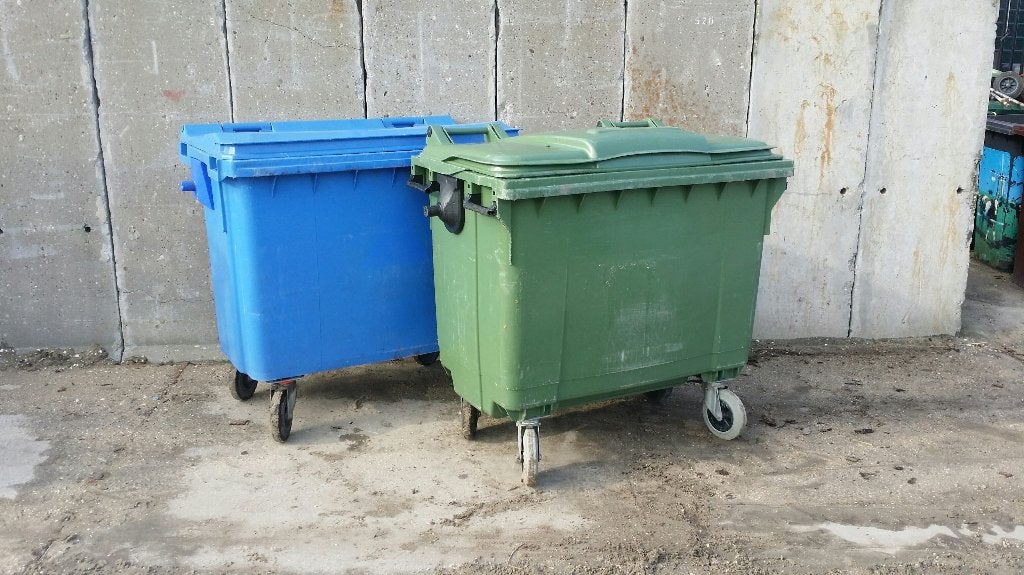 Kunstof afvalcontainer 660L - €95,- DIRECT BESCHIKBAAR, Ophalen, Kunststof, Gebruikt, 40 liter of meer