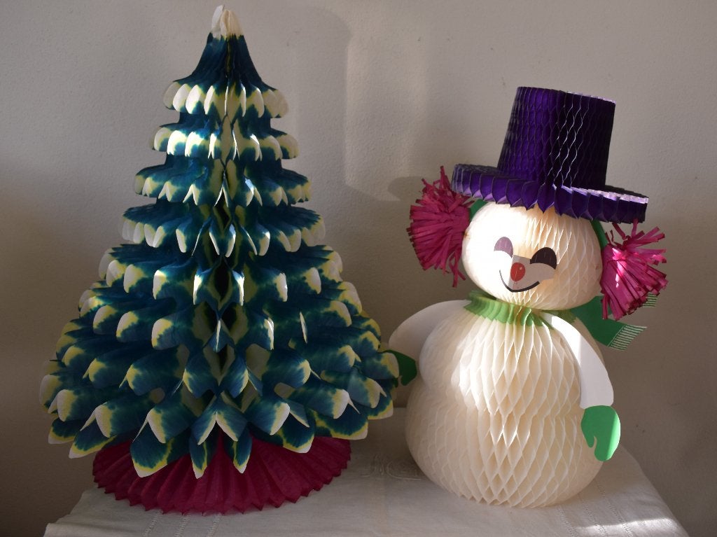oude Honeycomb dennenboom met sneeuw groot model, Diversen, Ophalen of Verzenden, Gebruikt