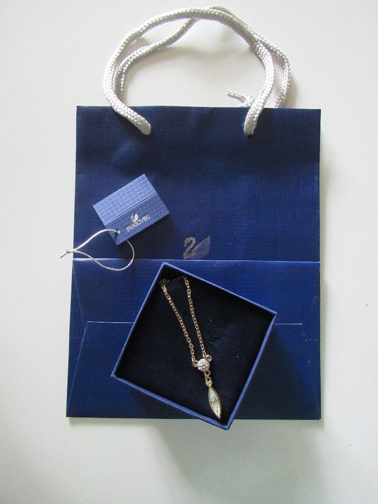 Swarovski ketting met swarovski steentjes, Ophalen, Overige materialen, Verstelbaar, Zo goed als nieuw