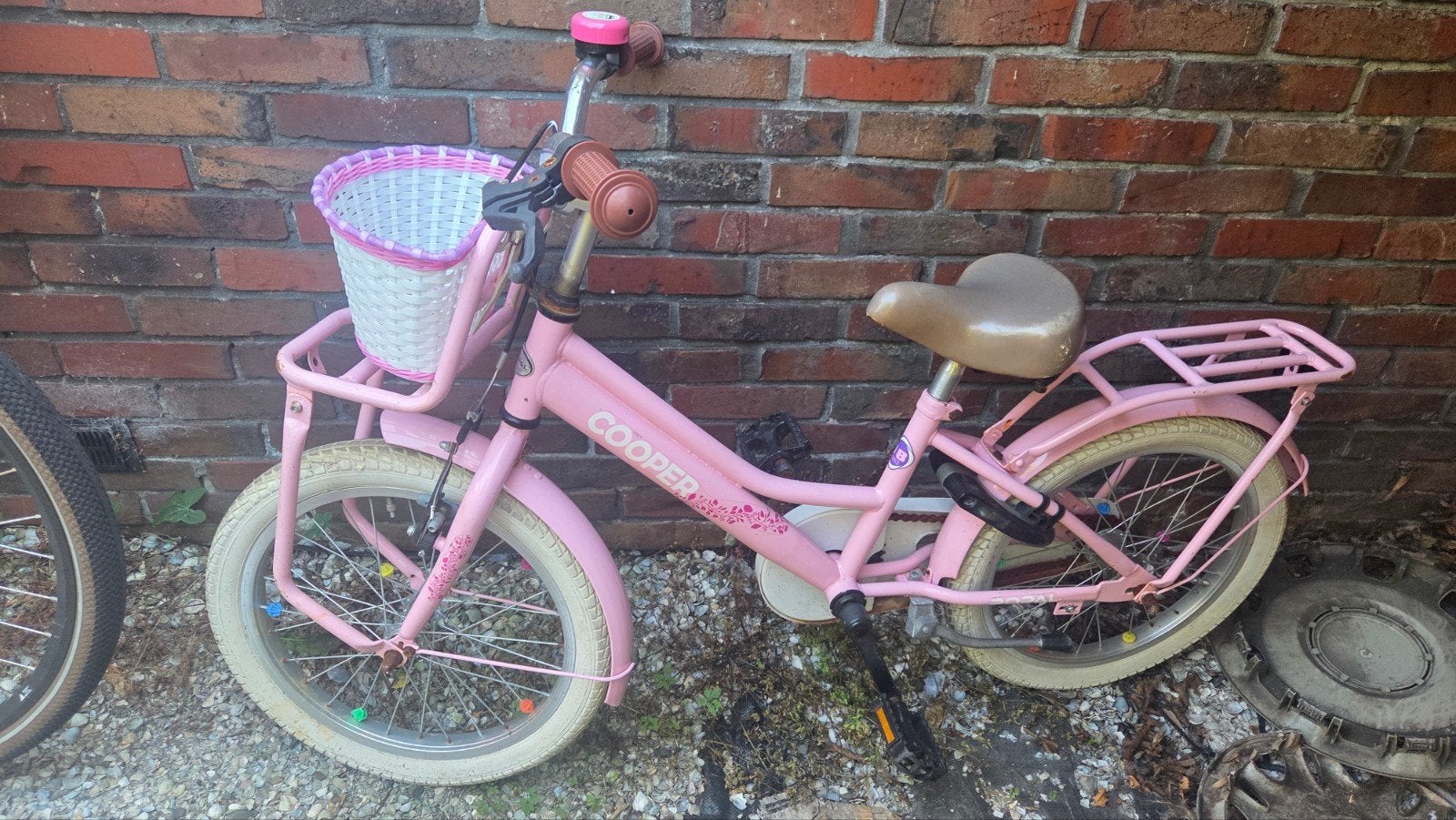 Leuk meiden fietsje 18 inch, Ophalen, Terugtraprem, Gebruikt, Popal Cooper