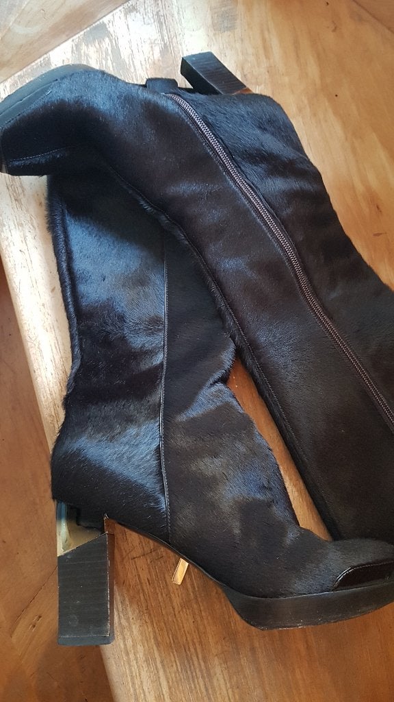 Leren laarzen pony hair Fratelli Rossetti 36 bruin, Hoge laarzen, Bruin, Fratelli Rossetti, Ophalen of Verzenden