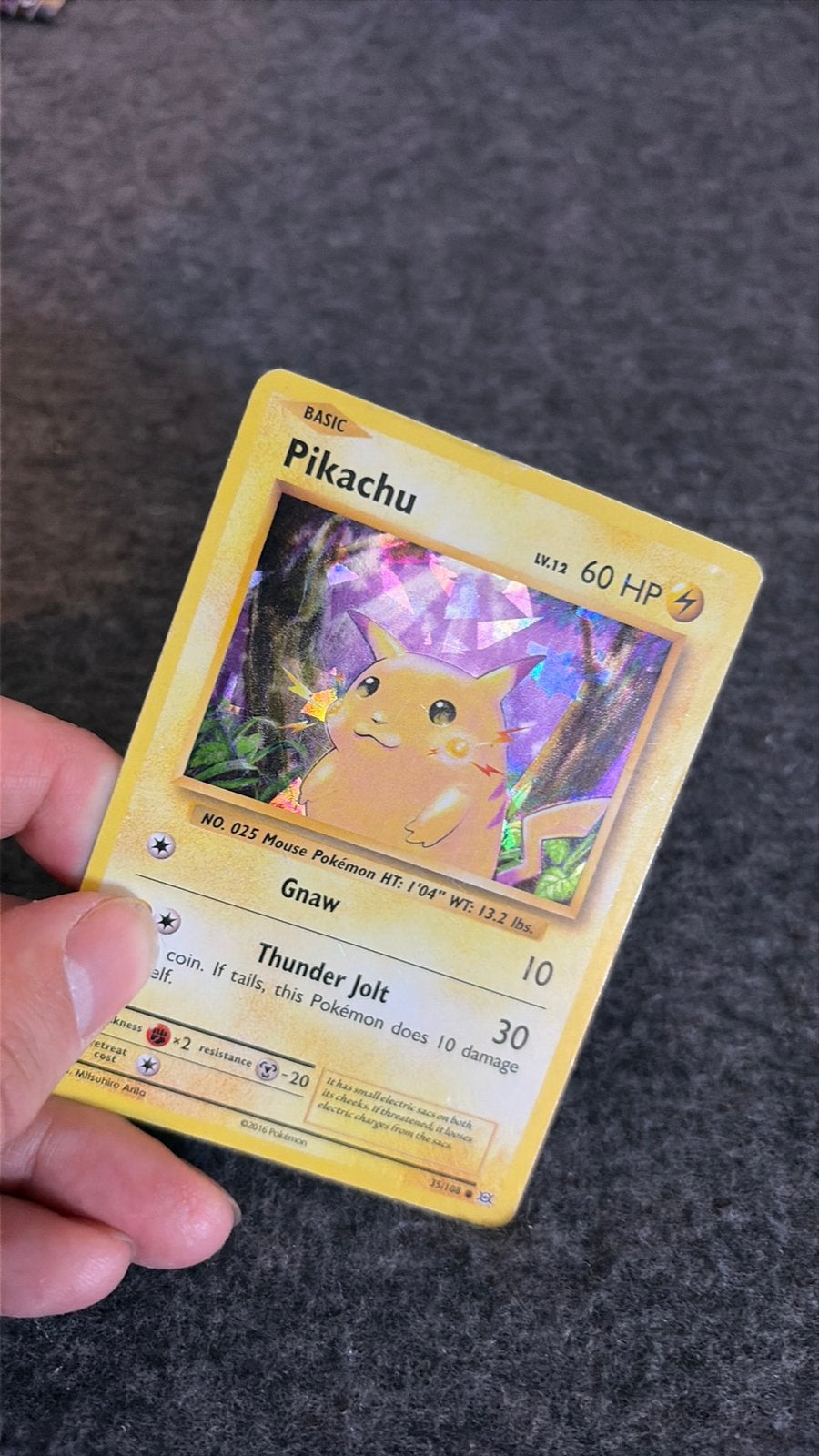 Pikachu 35/108 Cracked Ice Holo, Ophalen of Verzenden, Zo goed als nieuw