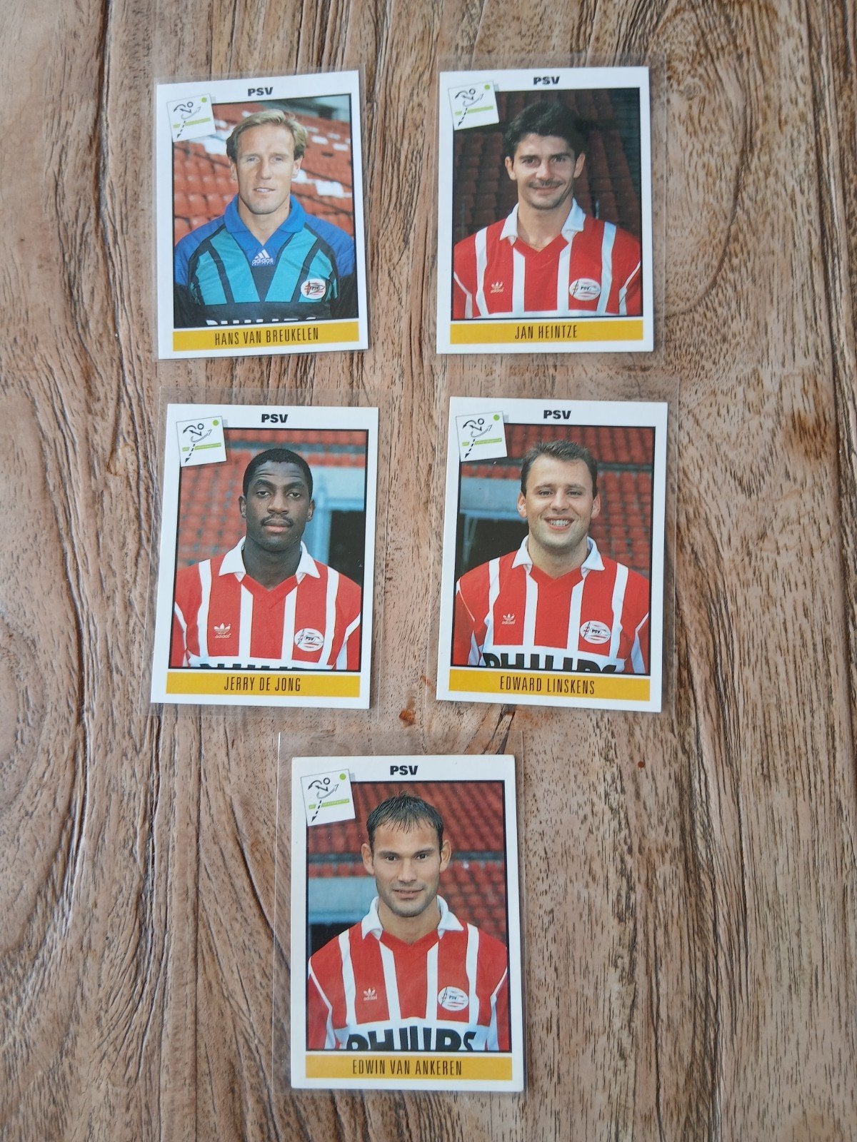 panini voetbal 94 5x psv, Verzamelen, Ophalen of Verzenden, Zo goed als nieuw, PSV, Poster, Plaatje of Sticker