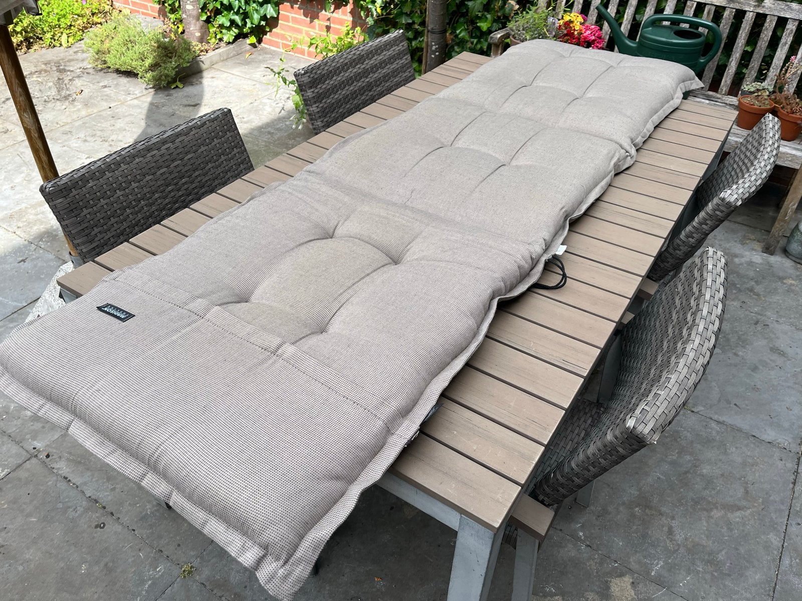 Madison ligbedkussen - Grijzig, Tuin en Terras, Ligbedden, Ophalen, Gebruikt, Overige materialen