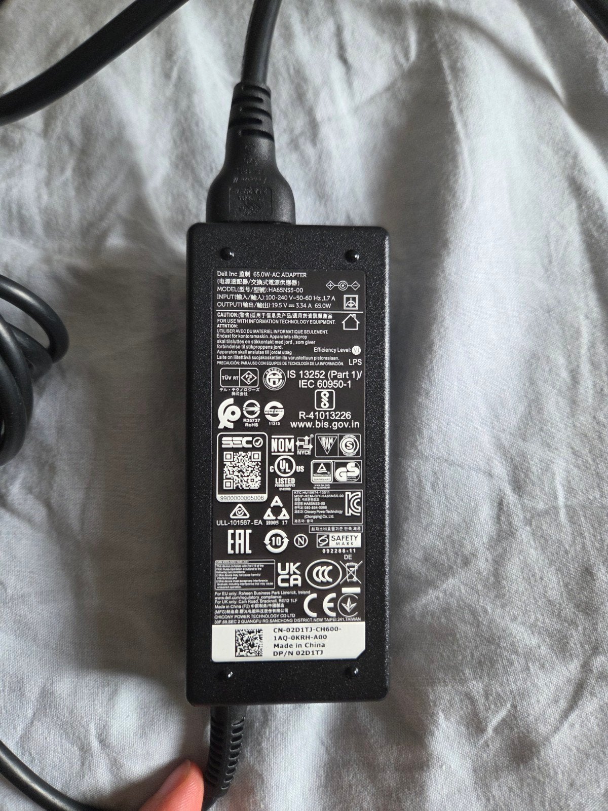 Dell 65W AC Adapter - Laptop AC oplader 450-AECL, Computers en Software, Laptop-opladers, Ophalen of Verzenden