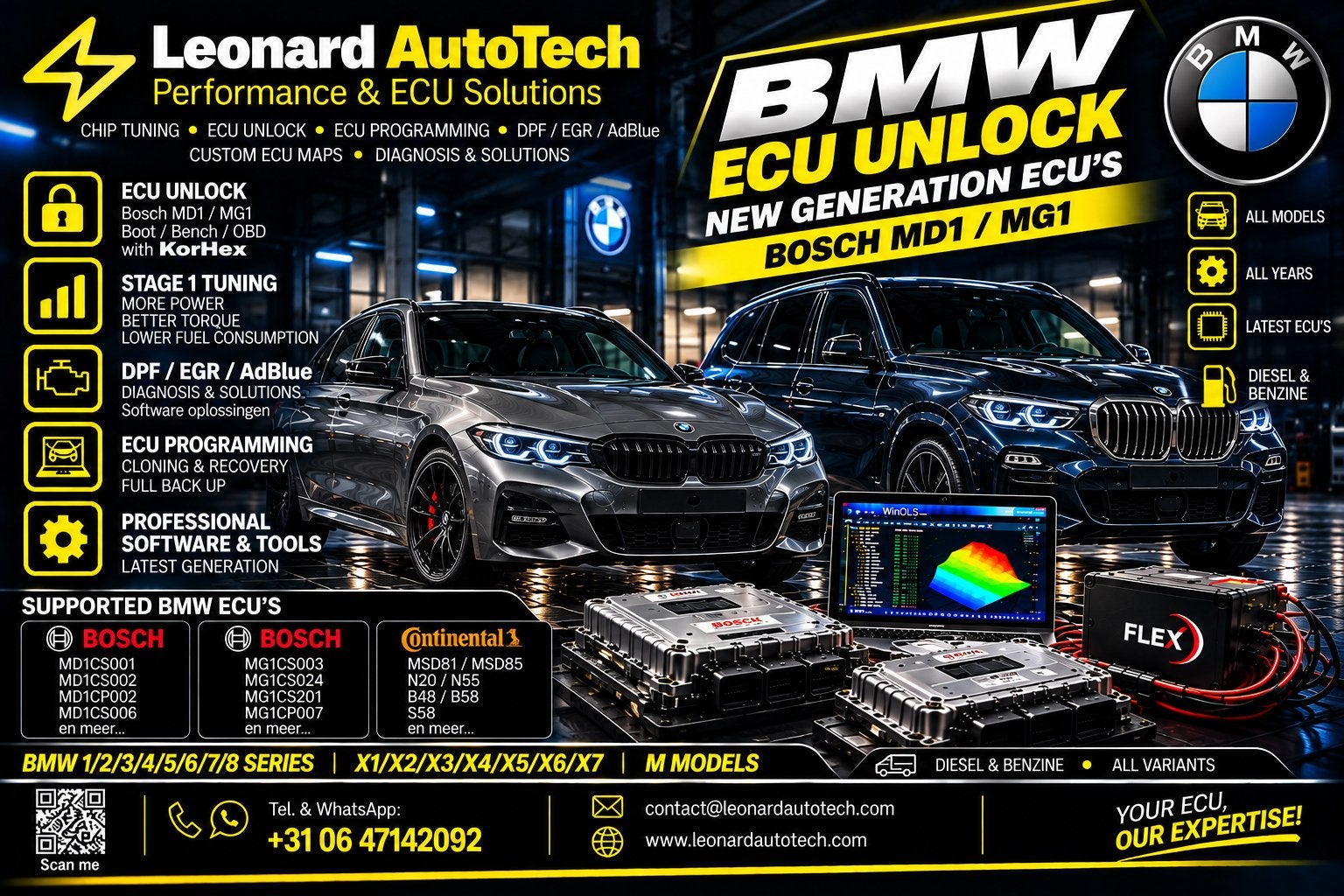 BMW ECU Unlock | Bosch MD1 / MG1 | Stage 1 Chiptuning, Ophalen