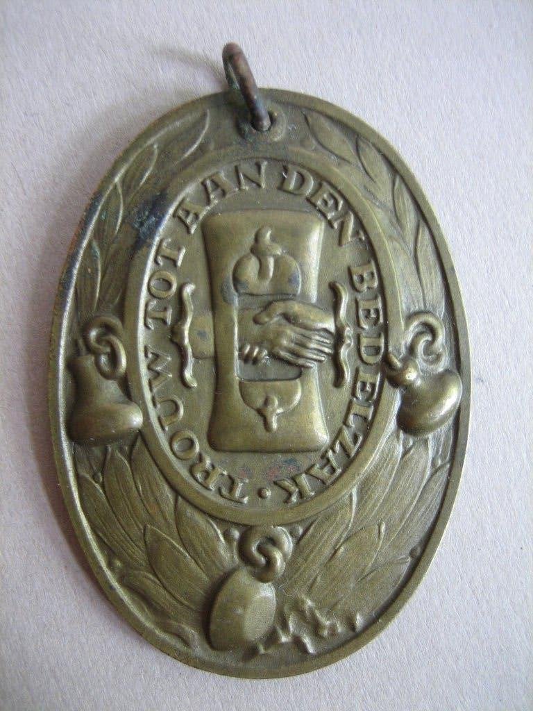 Oude penning brons Volksgroep de Geuzen 1939 - verzet WW2 ?, Ophalen of Verzenden, Overige materialen