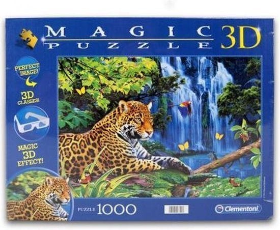 Clementoni puzzel Magic 3D jungle, Ophalen of Verzenden, 500 t/m 1500 stukjes, Zo goed als nieuw, Legpuzzel