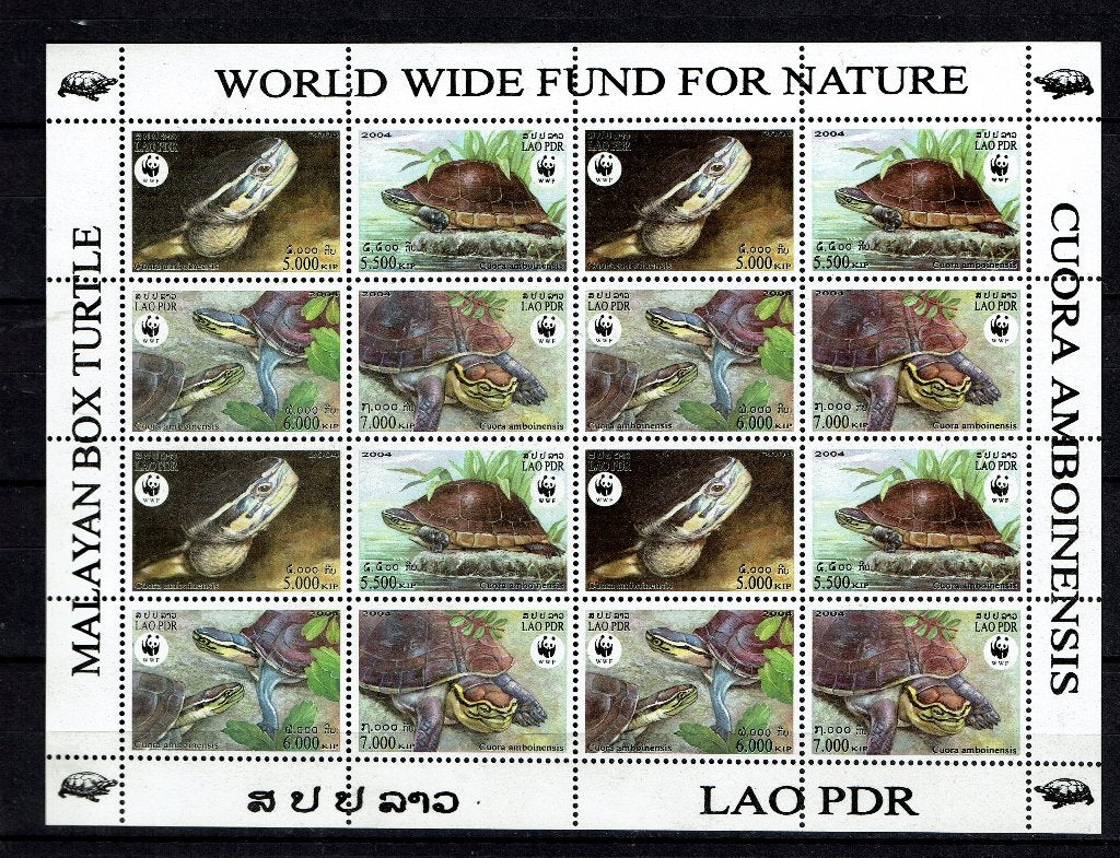 vietnam 2004 pf wwf blok schildpadden turtles reptielen, Ophalen of Verzenden, Postfris, Dier of Natuur