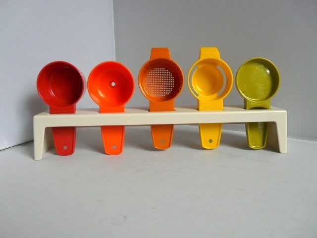 tupperware Vintage set maatschepjes., Ophalen of Verzenden, Zo goed als nieuw, Overige typen