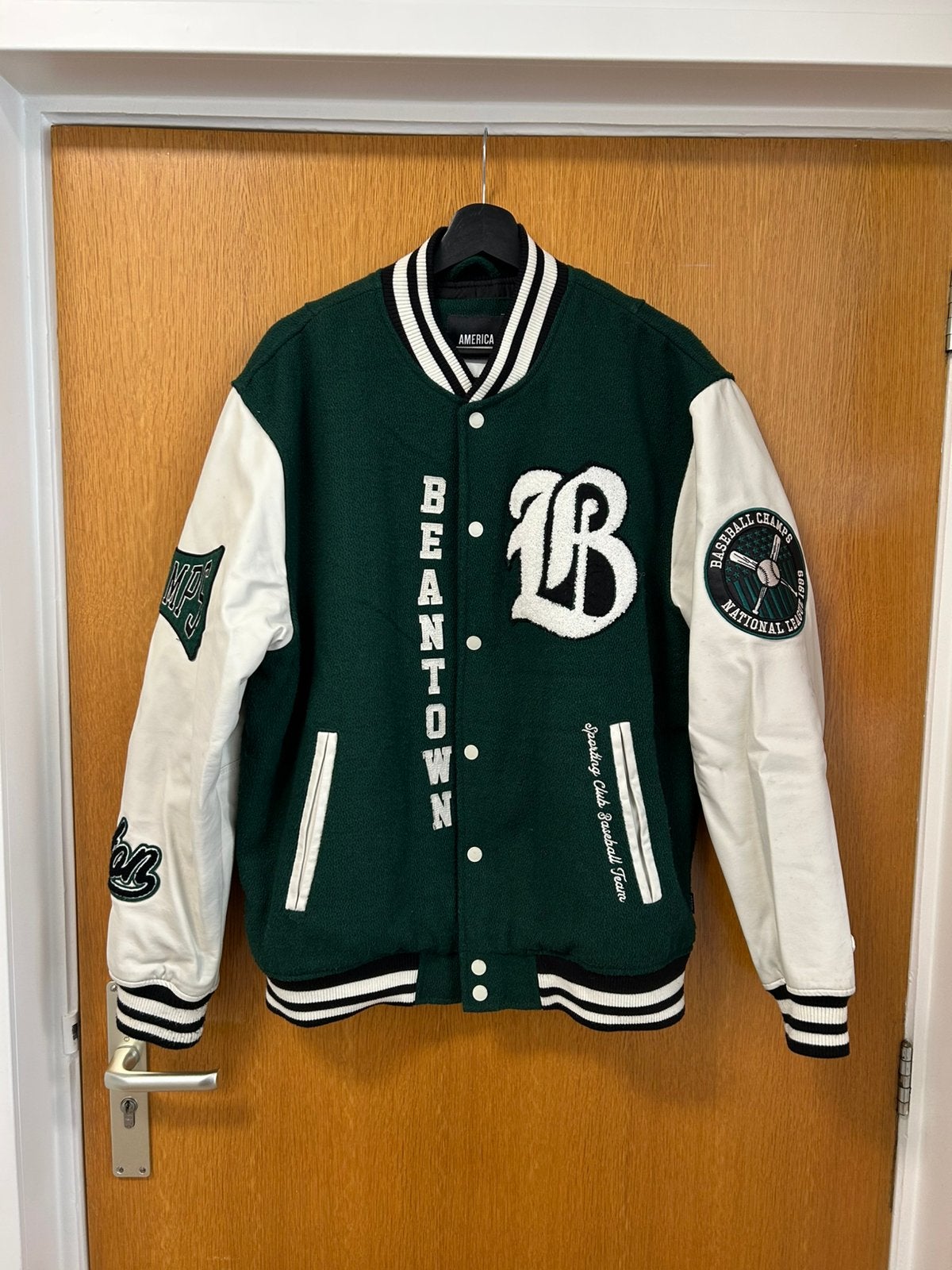 America Today Baseball Jas, Ophalen of Verzenden, Gedragen, Maat 52/54 (L), Groen