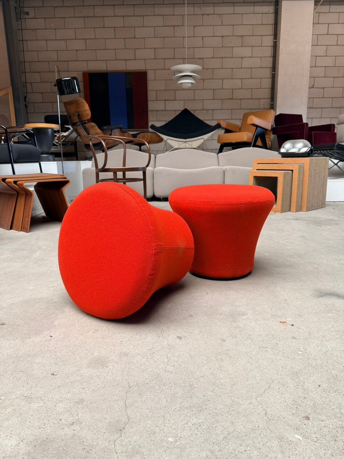 Artifort Mushroom Poef, Pierre Paulin, Minder dan 50 cm, Gebruikt, Minder dan 50 cm, Ophalen of Verzenden