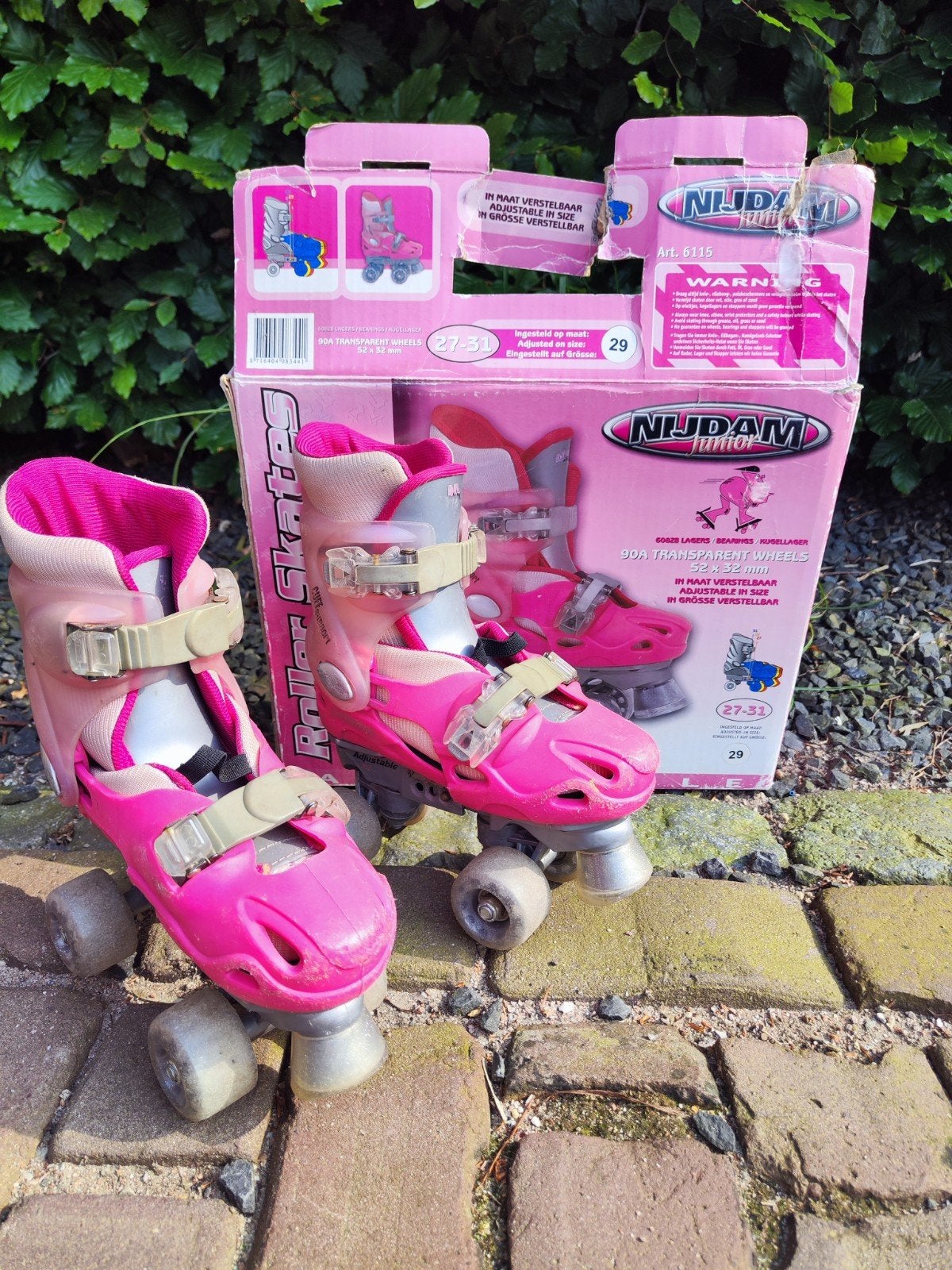 Roze Nijdamm Junior verstelbare roller skates (maat 27-31), Ophalen of Verzenden, Verstelbaar, Gebruikt, Kinderen