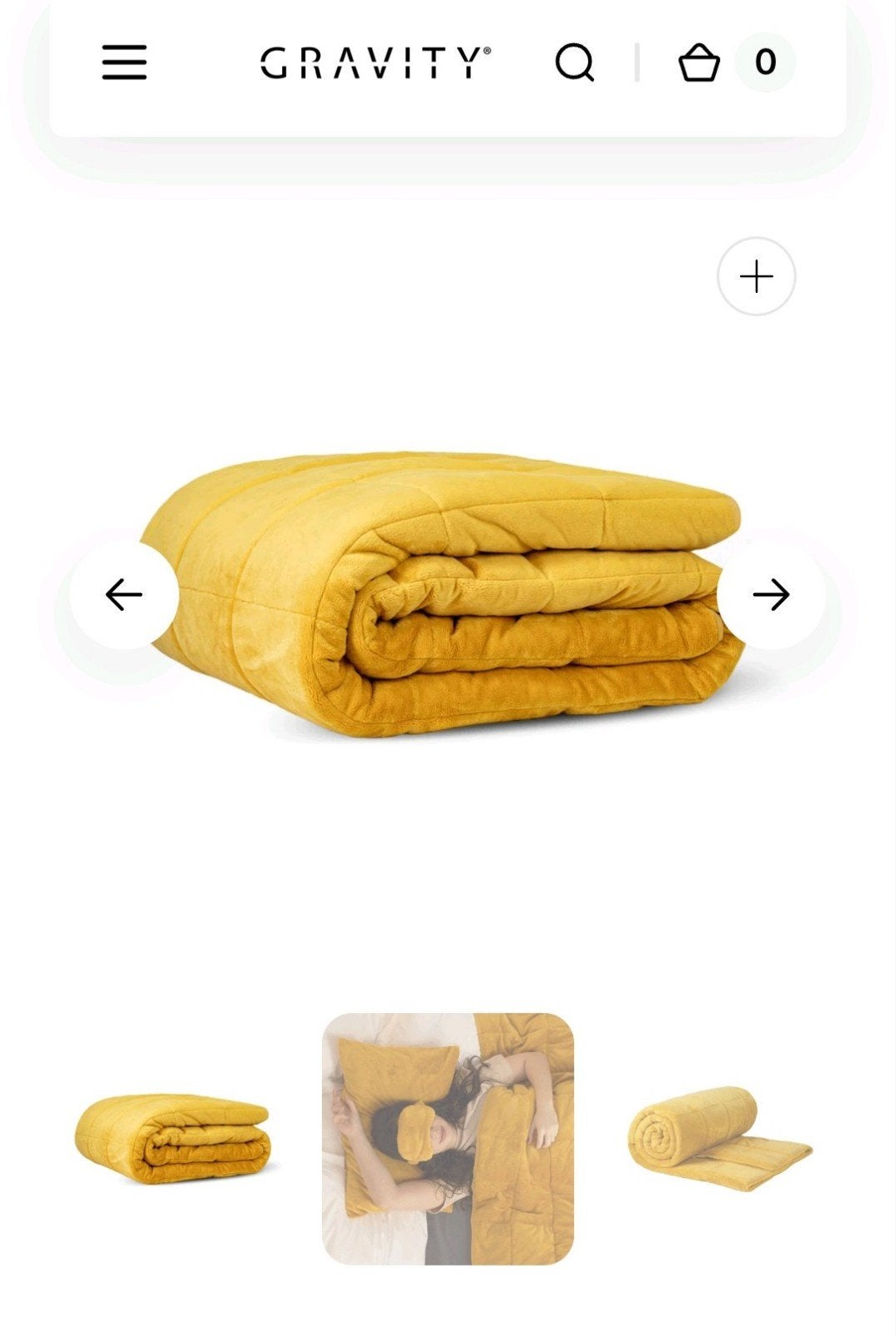 Unused/New GRAVITY weighted blanket, 9kg, 135x200cm, Ophalen, Eenpersoons, Geel, Nieuw