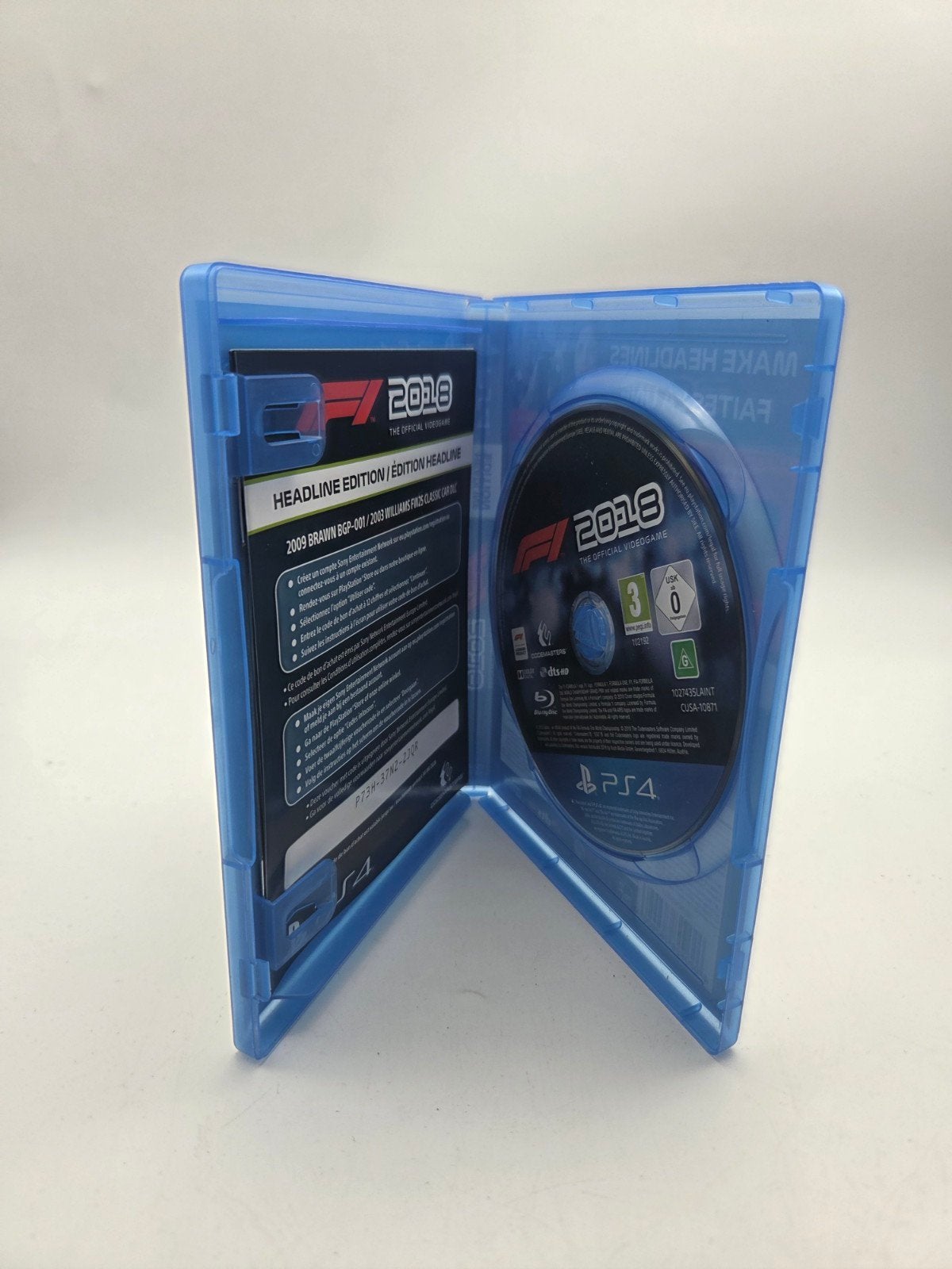 F1 2018 Headline Edition PS4, Online, Codemasters Software Company Ltd, Stoneythorpe, Southam, Warwickshire, CV47 2DL, UK, 1 speler