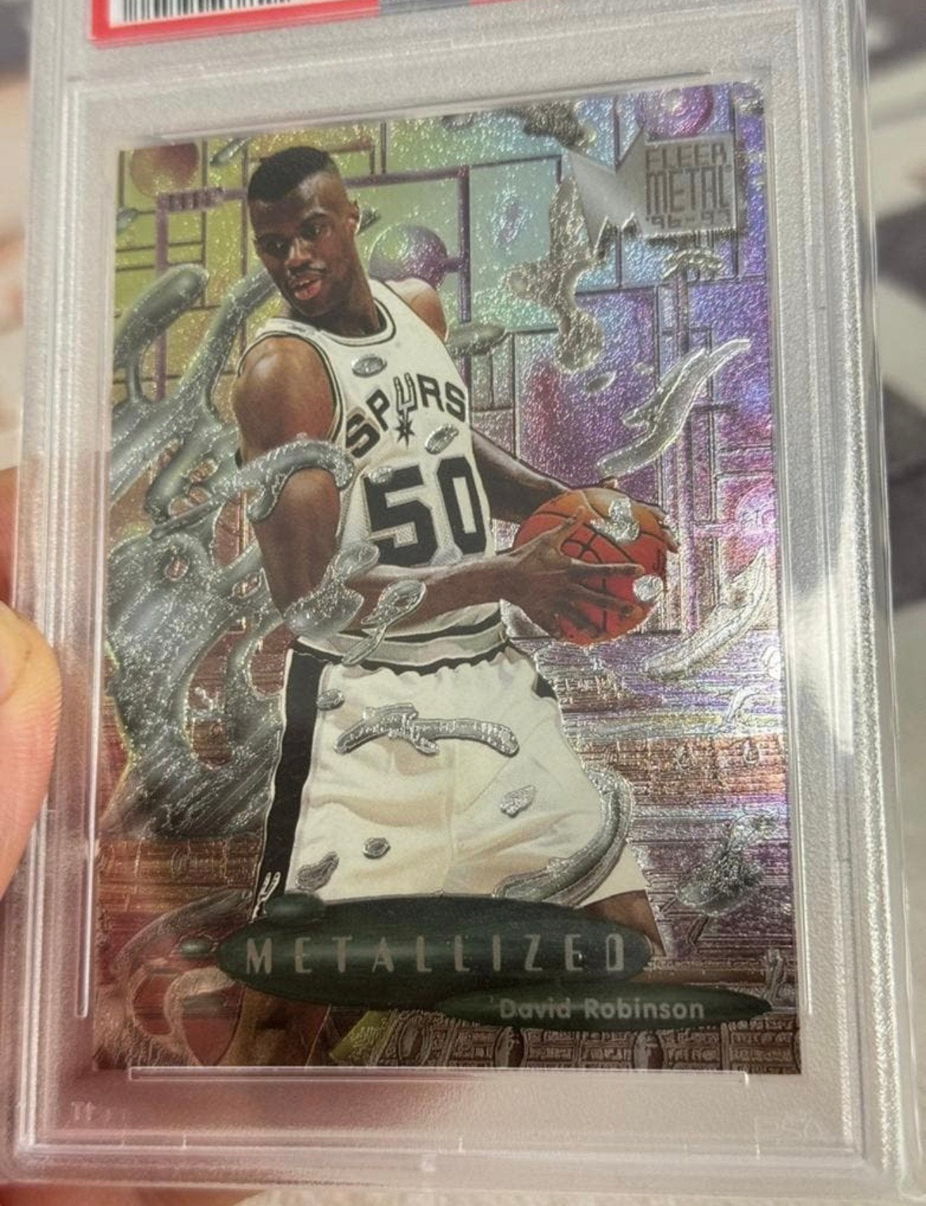 1996 Metal David Robinson #230 PSA-7 basketbal basketball, Verzamelen, Spelerskaart, M, Ophalen of Verzenden, Zo goed als nieuw