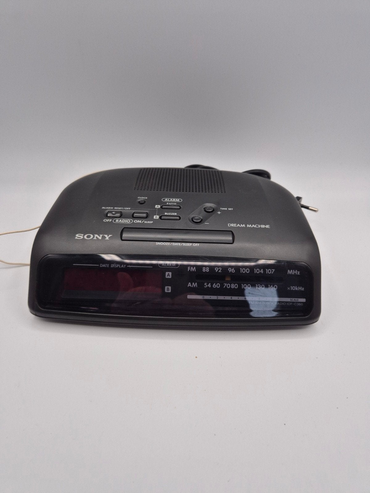 Sony Dream Machine ICF-C280 Wekker Radio - Zwart, Gebruikt, Onbekend, raadpleeg Sony website voor details, Ophalen of Verzenden
