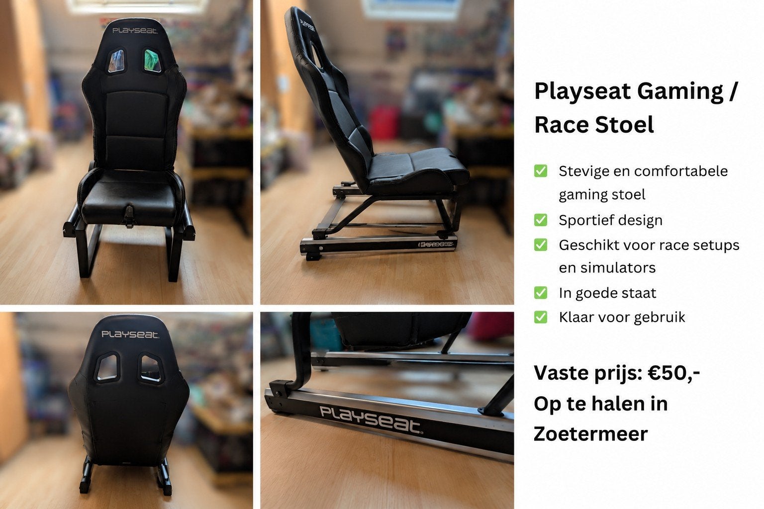 Playseat Gaming / Race Stoel incl. plateau voor Joystick, Ophalen, Gebruikt