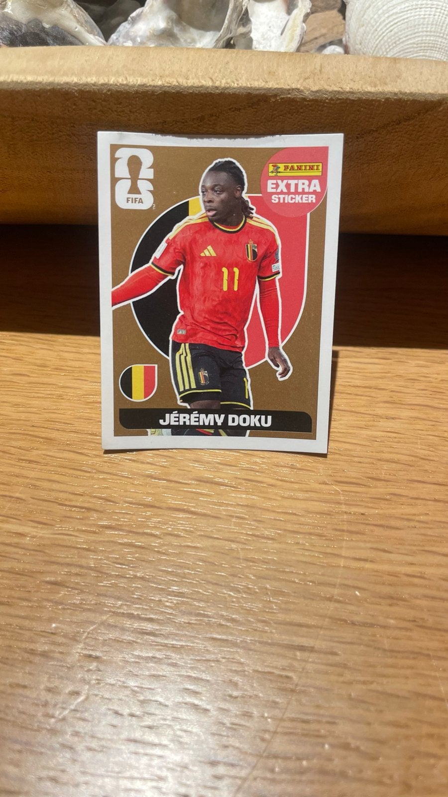 Panini FIFA Extra Sticker Jérémy Doku, Verzenden, Zo goed als nieuw, Sport