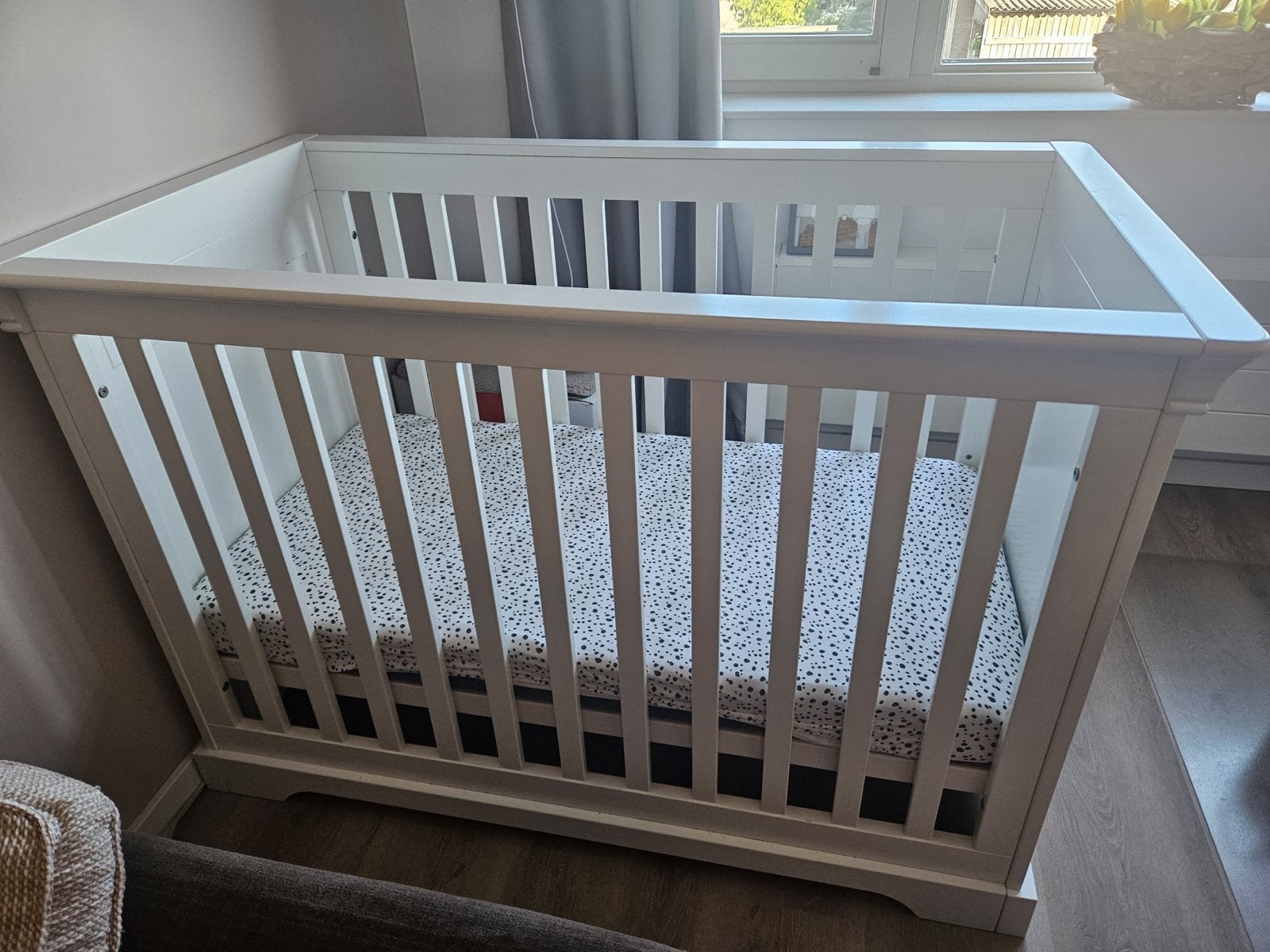 Kidsmill Chateau Ledikant 70 x 140 cm - Wit, Kinderen en Baby's, Ophalen, Gebruikt, Minder dan 140 cm, Matras