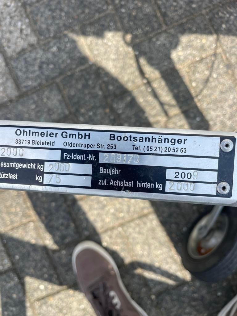 Te koop: Tandemasser boot trailer, Ophalen, Gebruikt