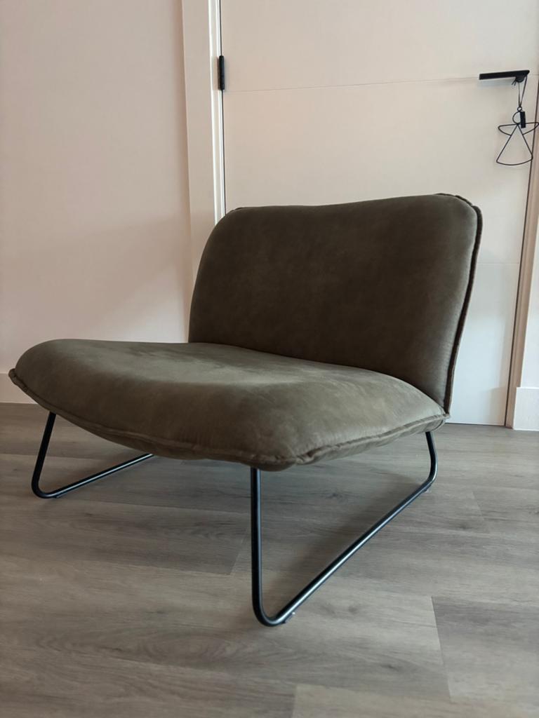 Legergroen fauteuil, Ophalen, Gebruikt, Eén