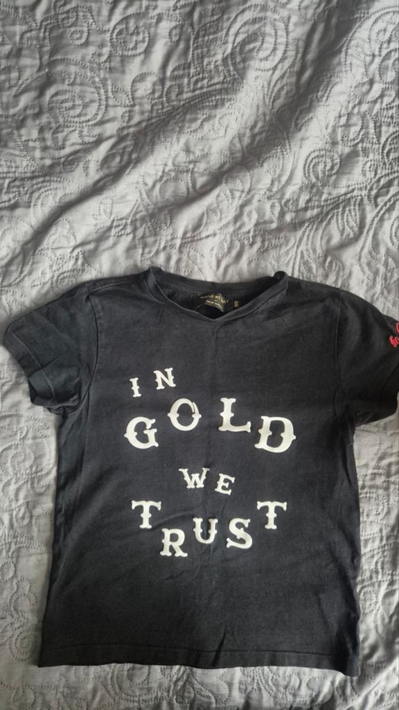 In Gold We Trust T-shirt Zwart Maat 10/12, Ophalen of Verzenden, Gebruikt, In Gold We Trust, Jongen of Meisje