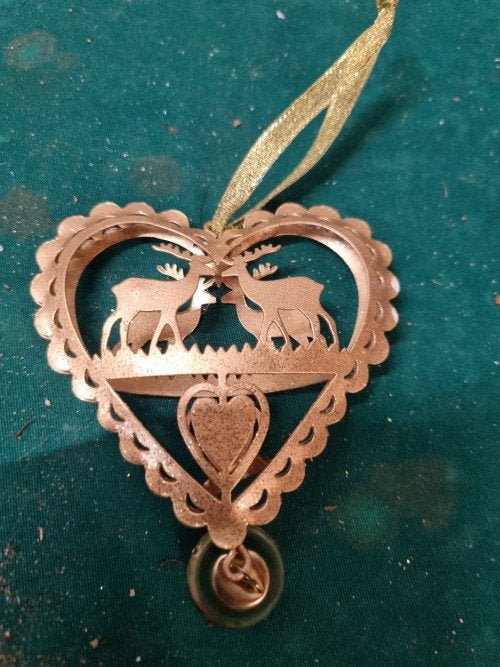 hart met herten goud kleurig [b280], Ophalen of Verzenden, 'T Olde Gre-j, Info@toldegrej.nl, Endepoelstraat 20f Didam