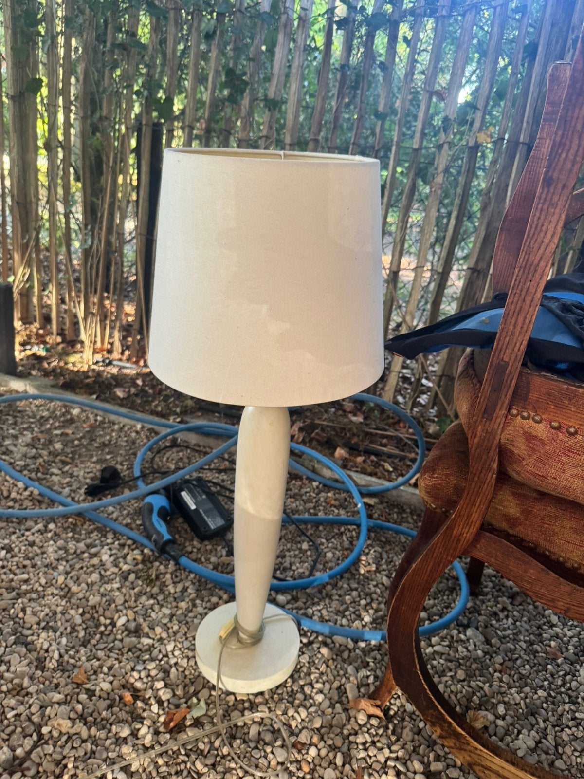 Lamp, Wit, Ophalen, Gebruikt, Met kap