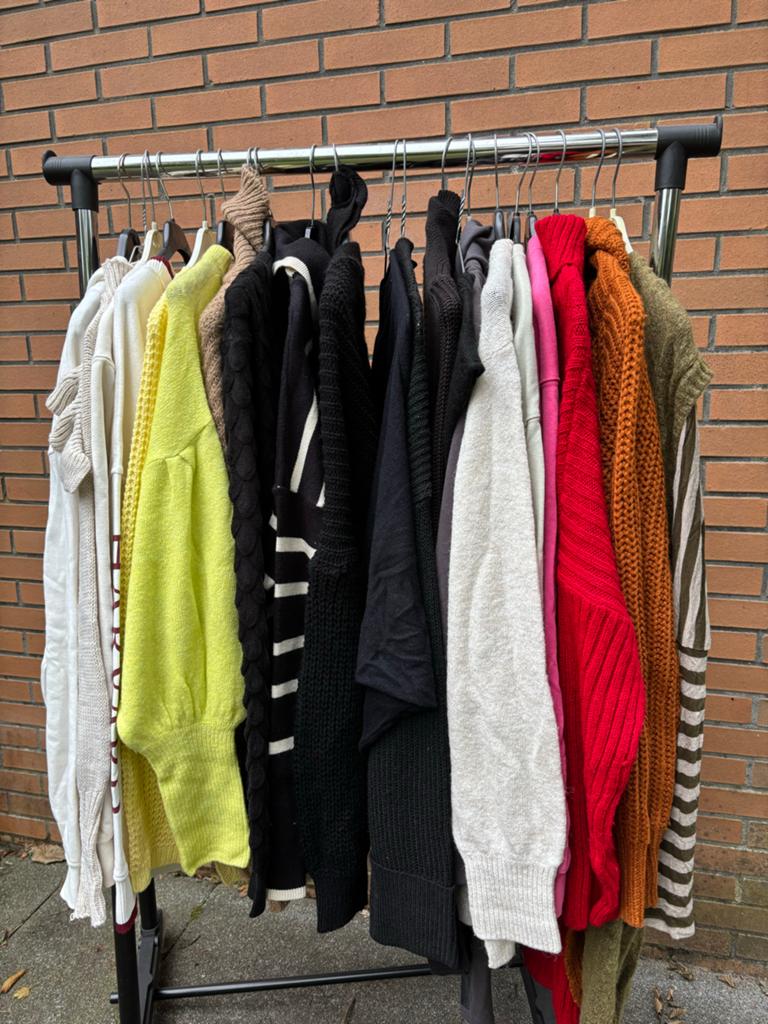 21 truien maat 38-40 van HEMA, Vero Moda en H&M, Ophalen of Verzenden, Gedragen, Maat 38/40 (M), Blauw