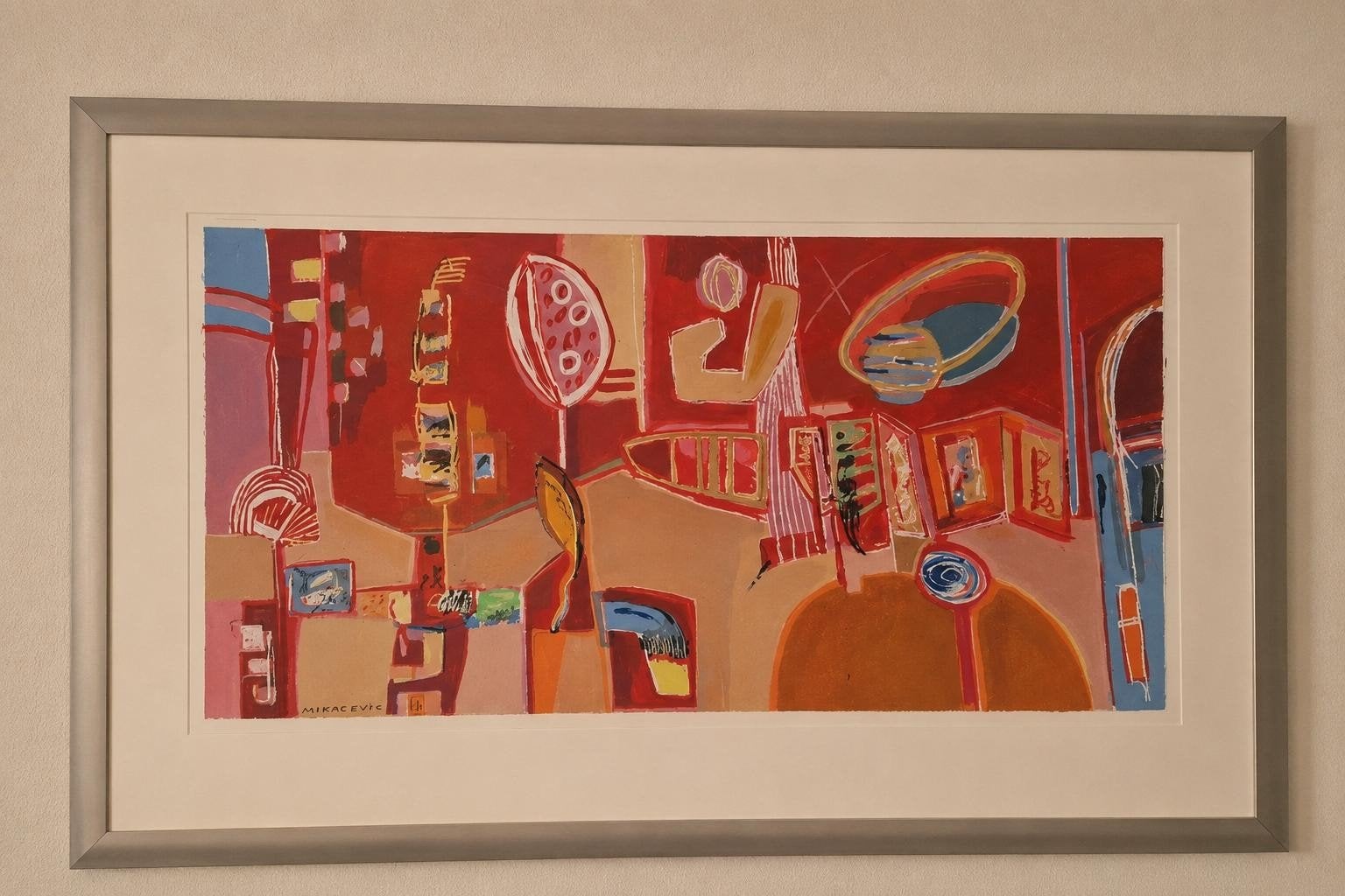 Teatro Rojo, zeefdruk van Anneke Peereboom., Antiek en Kunst, Kunst | Litho's en Zeefdrukken, Ophalen
