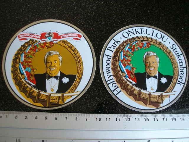 2x folie sticker hollywood park Onkel Lou stukenbrock, Verzamelen, Verzenden, Zo goed als nieuw, Bedrijf of Vereniging