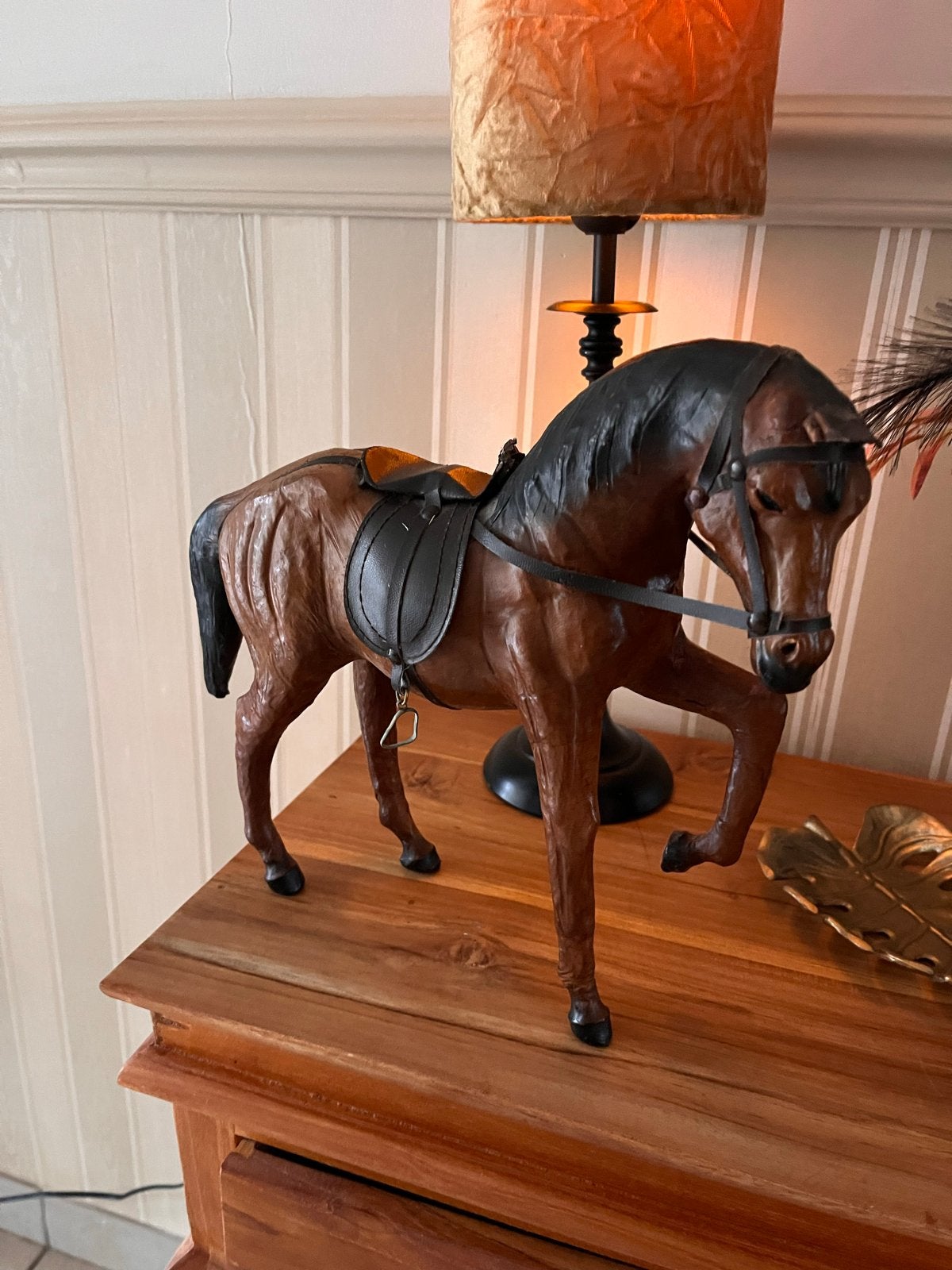 Decoratief paard van leer - Vintage stijl, Ophalen