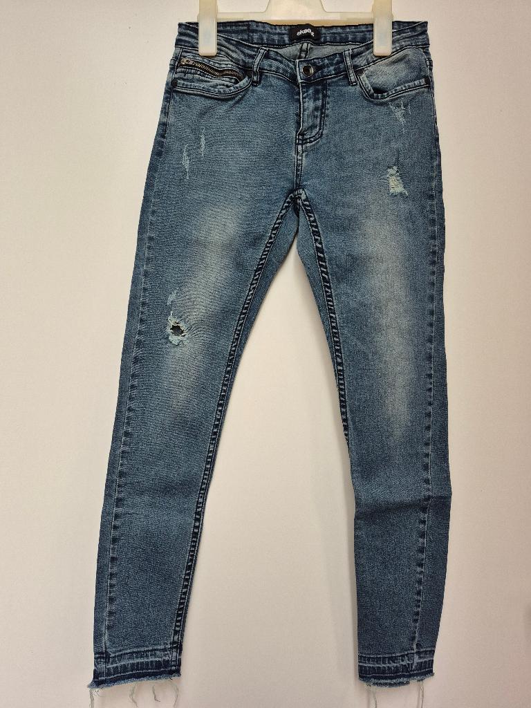 EKSEPT / SHOEBY blauwe lange spijkerbroek / jeans maat 27, Blauw, Ophalen of Verzenden, W27 (confectie 34) of kleiner, Eksept