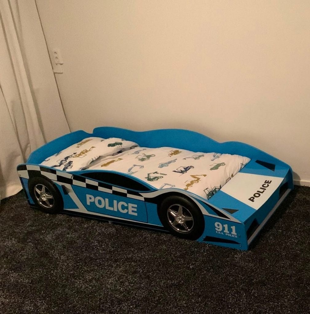 Vipack peuter politiebed, Ophalen, Gebruikt, 140 tot 160 cm, 70 tot 85 cm