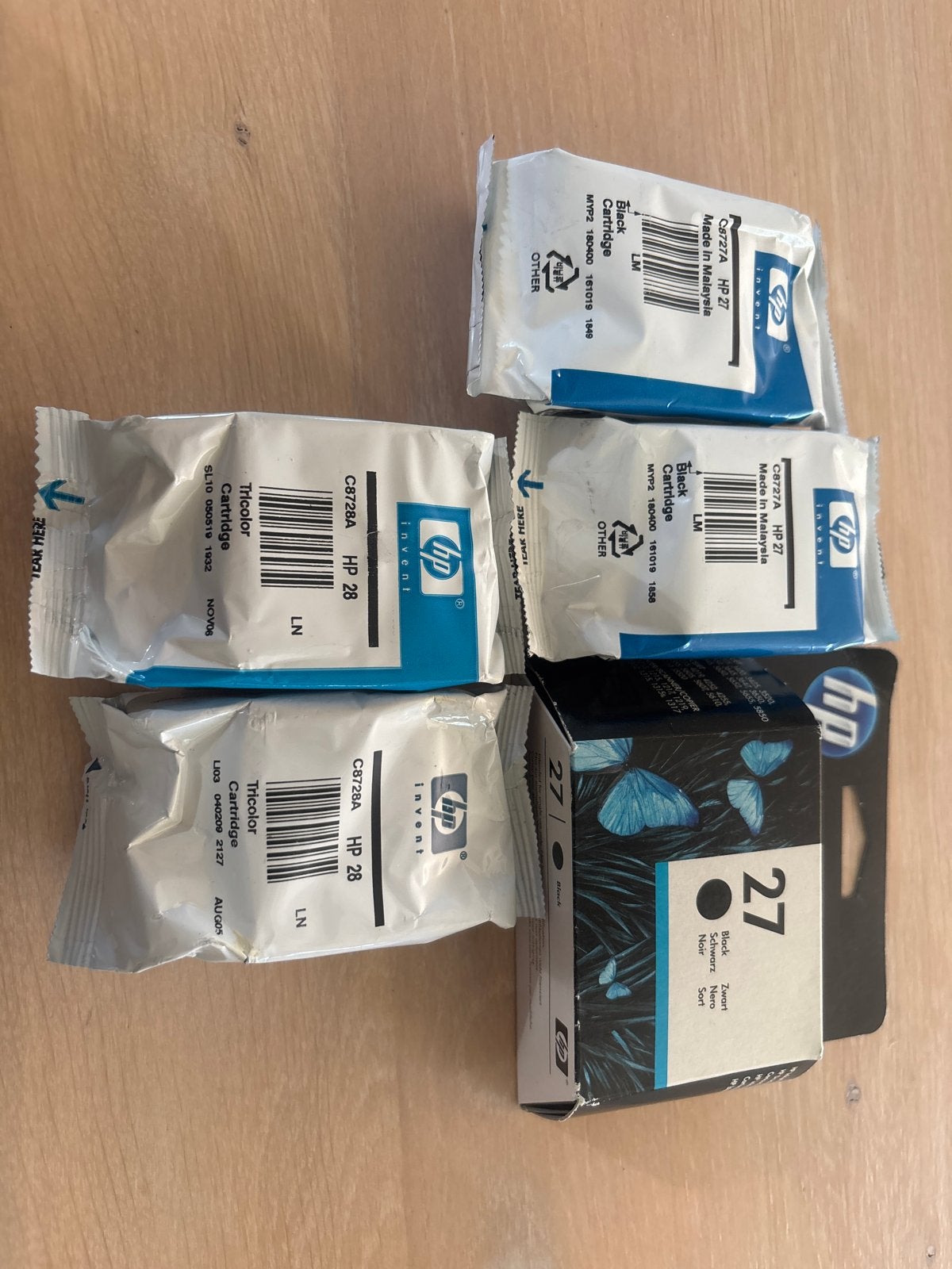 HP 27 Zwarte en HP 28 Driekleuren Inktcartridges, Computers en Software, Ophalen of Verzenden, Nieuw, Cartridge