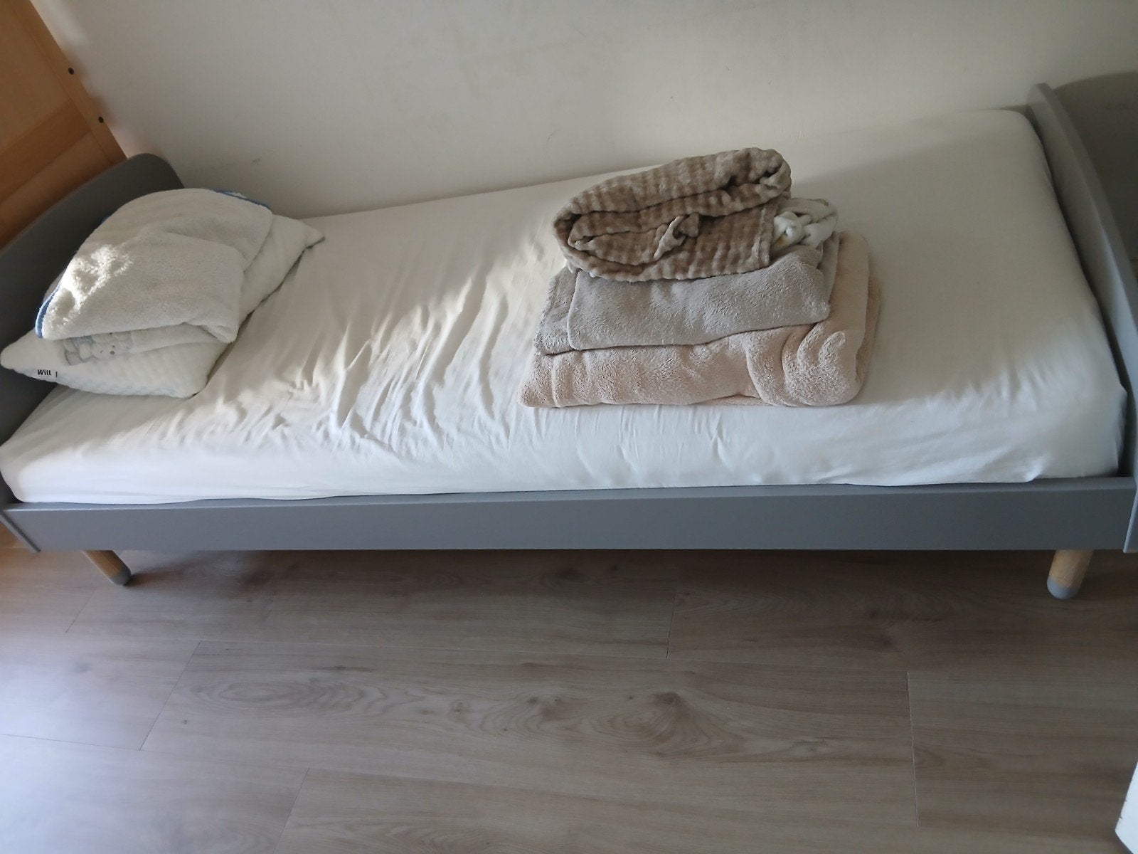 bed, Ophalen, Eenpersoons, Hout