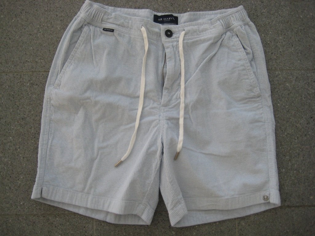 MR MARVIS 2 shorts heren licht- & donkerblauw corduroy, Nieuw, Ophalen of Verzenden, Mr. Marvis, Maat 48/50 (M)