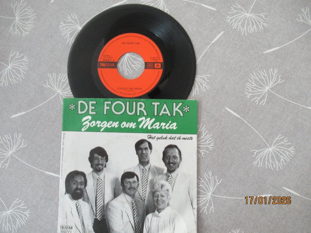 De Four Tak    Zorgen om Maria, Originele persing, 7 inch, Ophalen of Verzenden, Zo goed als nieuw